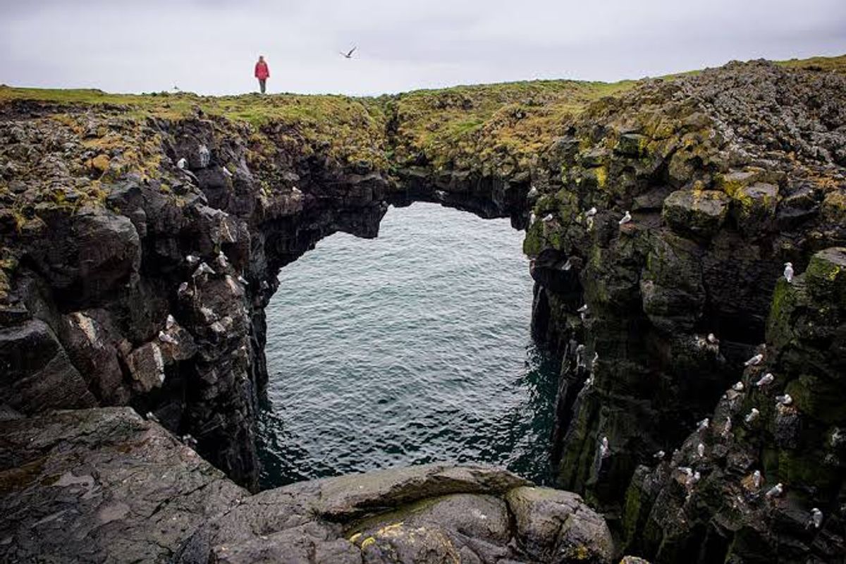 Arnarstapi Coastal Cliffs in snaefellsnes — photo 1