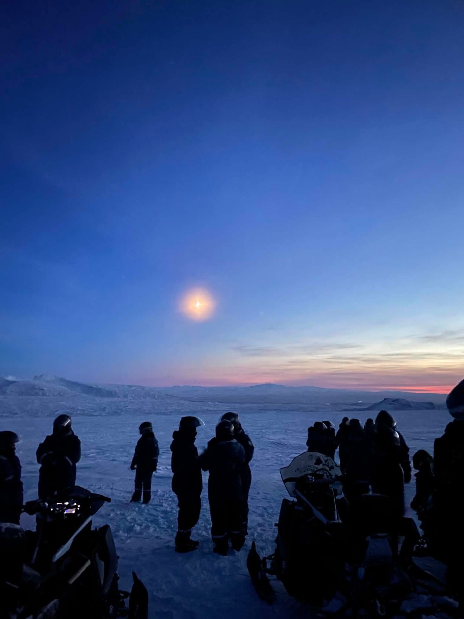 Snowmobile tour on Langjökull glacier with Mountaineers of Iceland in winter