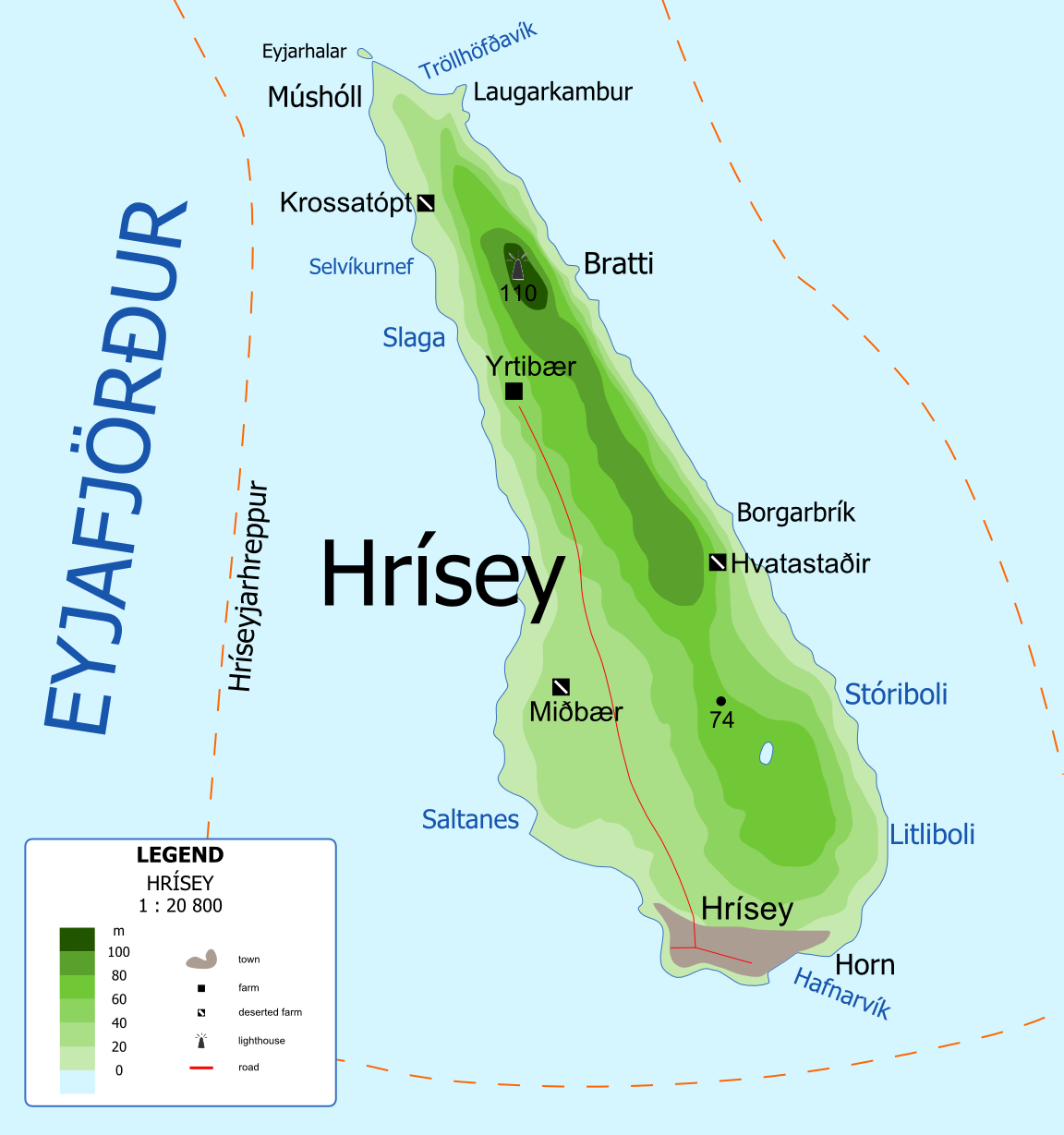 Hrísey - gönguleiðir