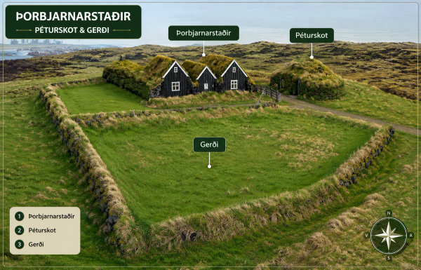 Þorbjarnarstaðir, Péturskot og Gerði