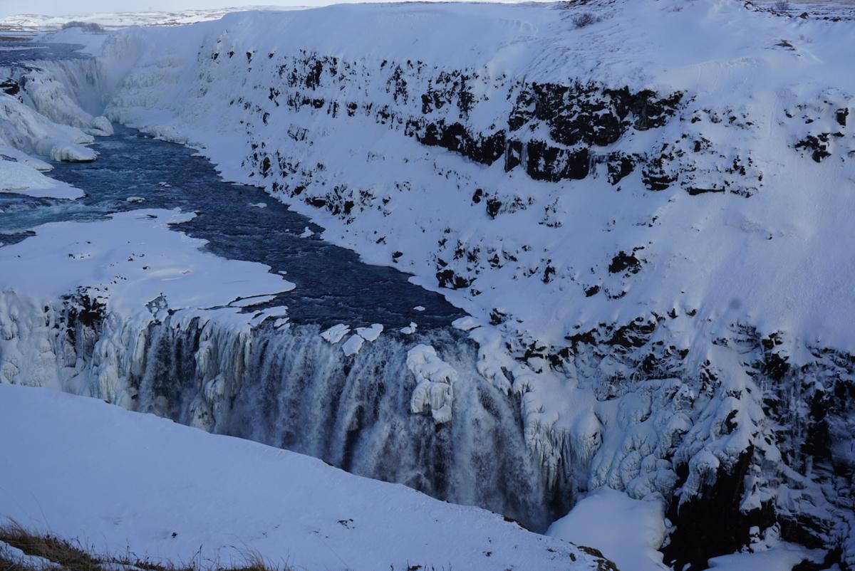Gullfoss waterfall — on the route to Langjökull glacier