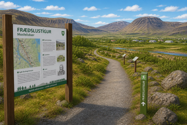 Fræðslustígur í Mosfellsbæ - gönguleið