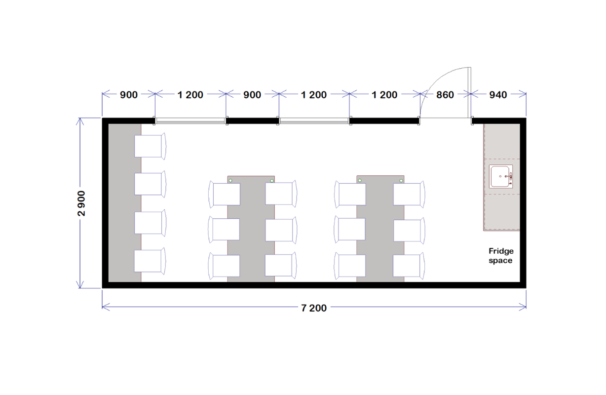 Lunch Room - 7.2m x 2.9m