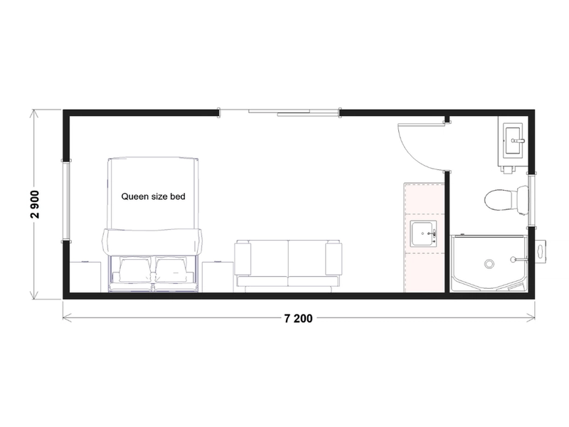 Studio - 7.2m x 2.9m