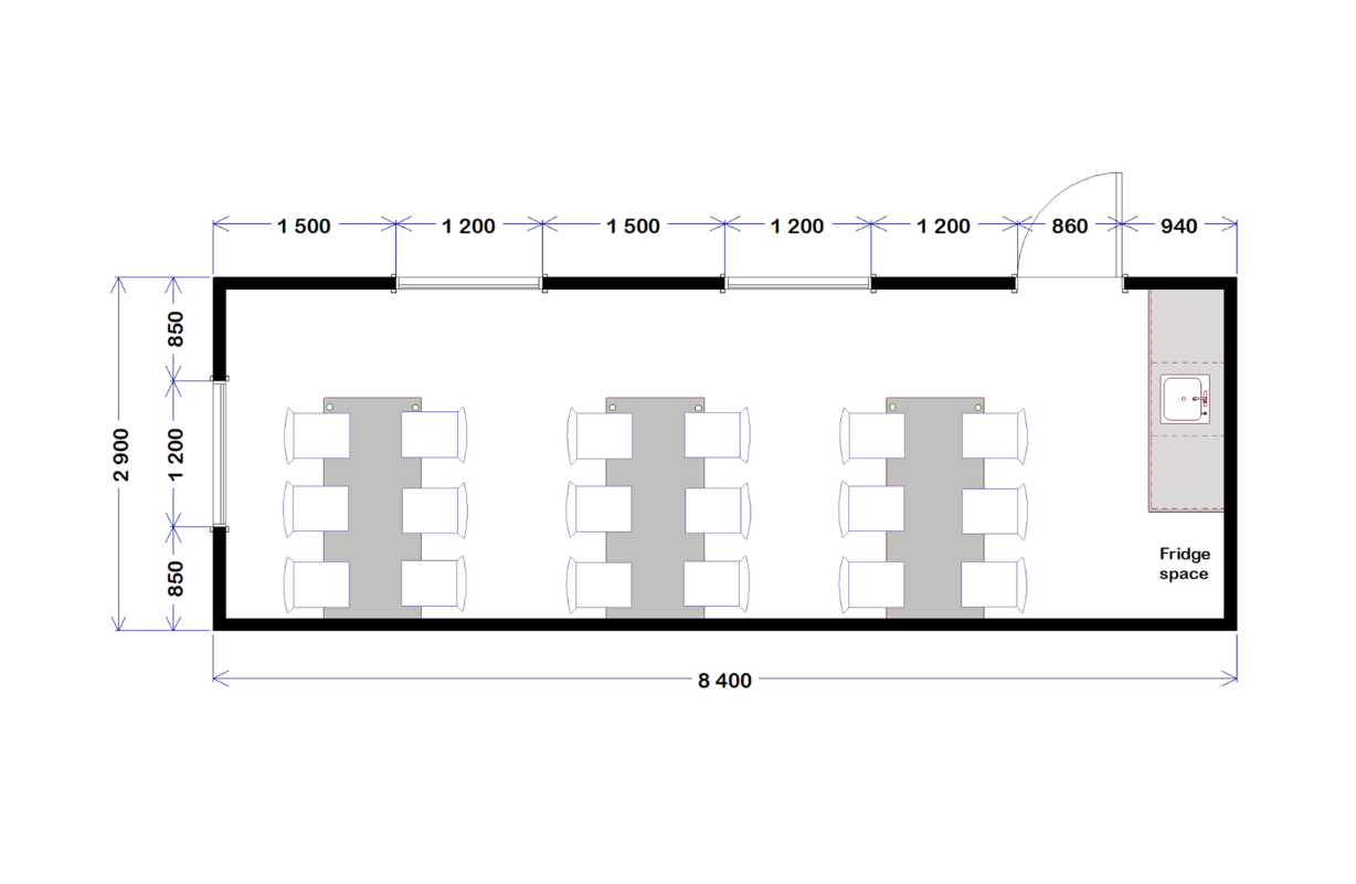Lunch Room - 8.4m x 2.9m 