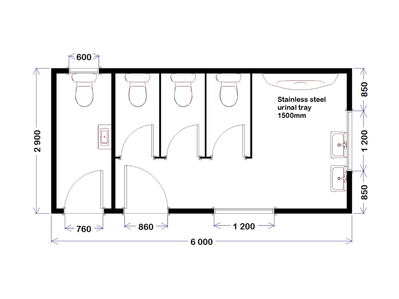 Ablution Block - 6.0m x 2.9m