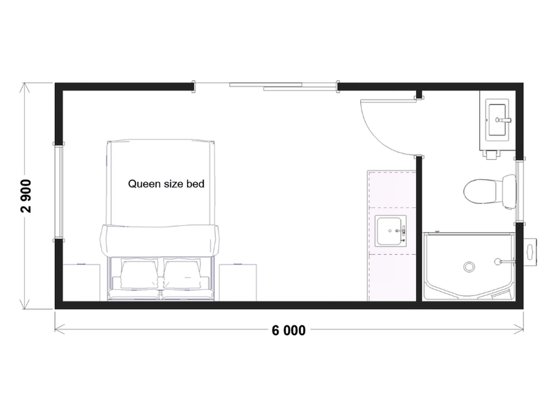 Studio - 6.0m x 2.9m