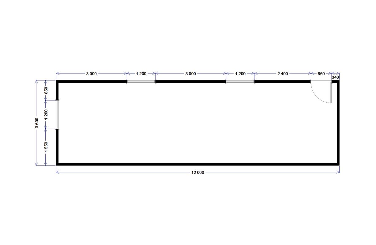Site Office - 12.0m x 3.6m