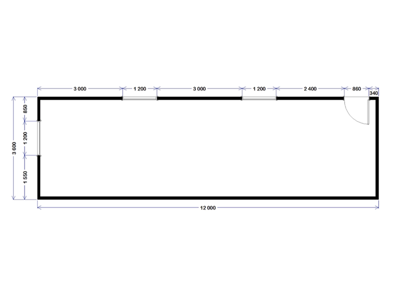 Site Office - 12.0m x 3.6m