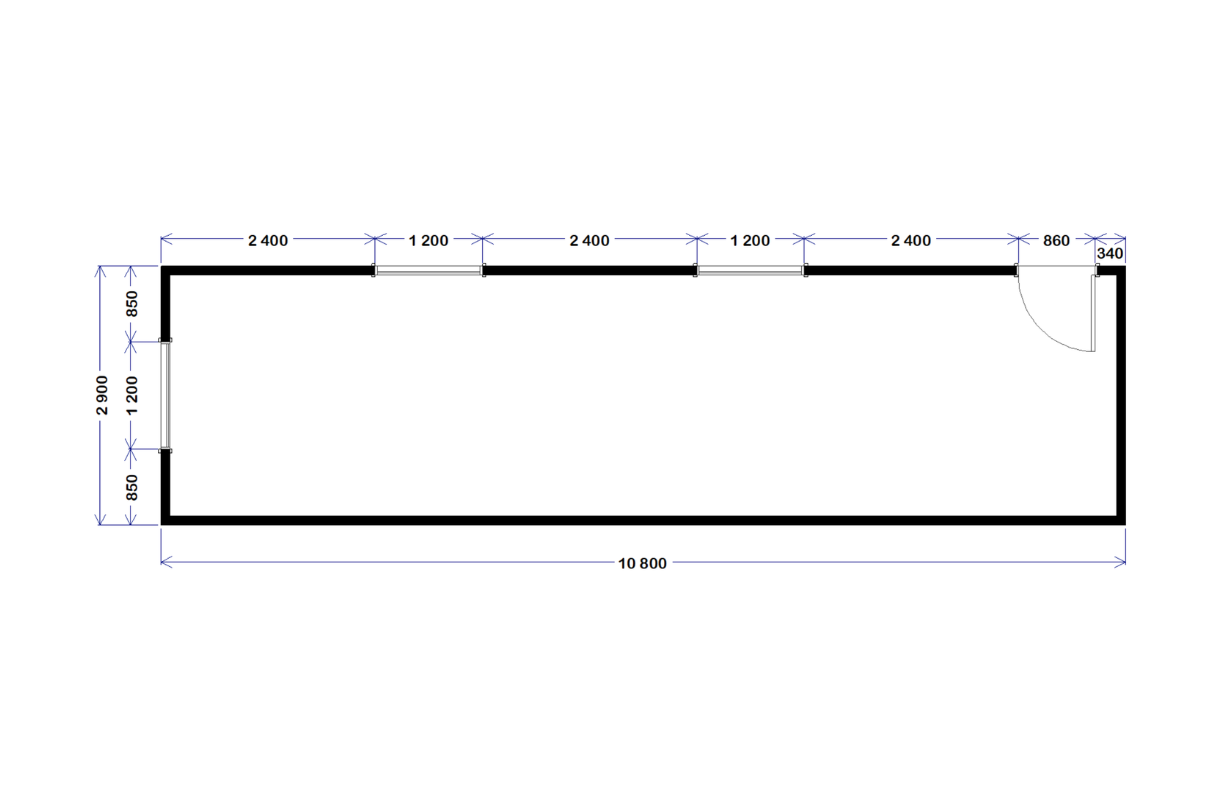 Site Office - 10.8m x 2.9m 