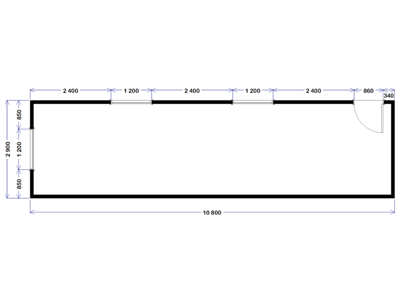 Site Office - 10.8m x 2.9m