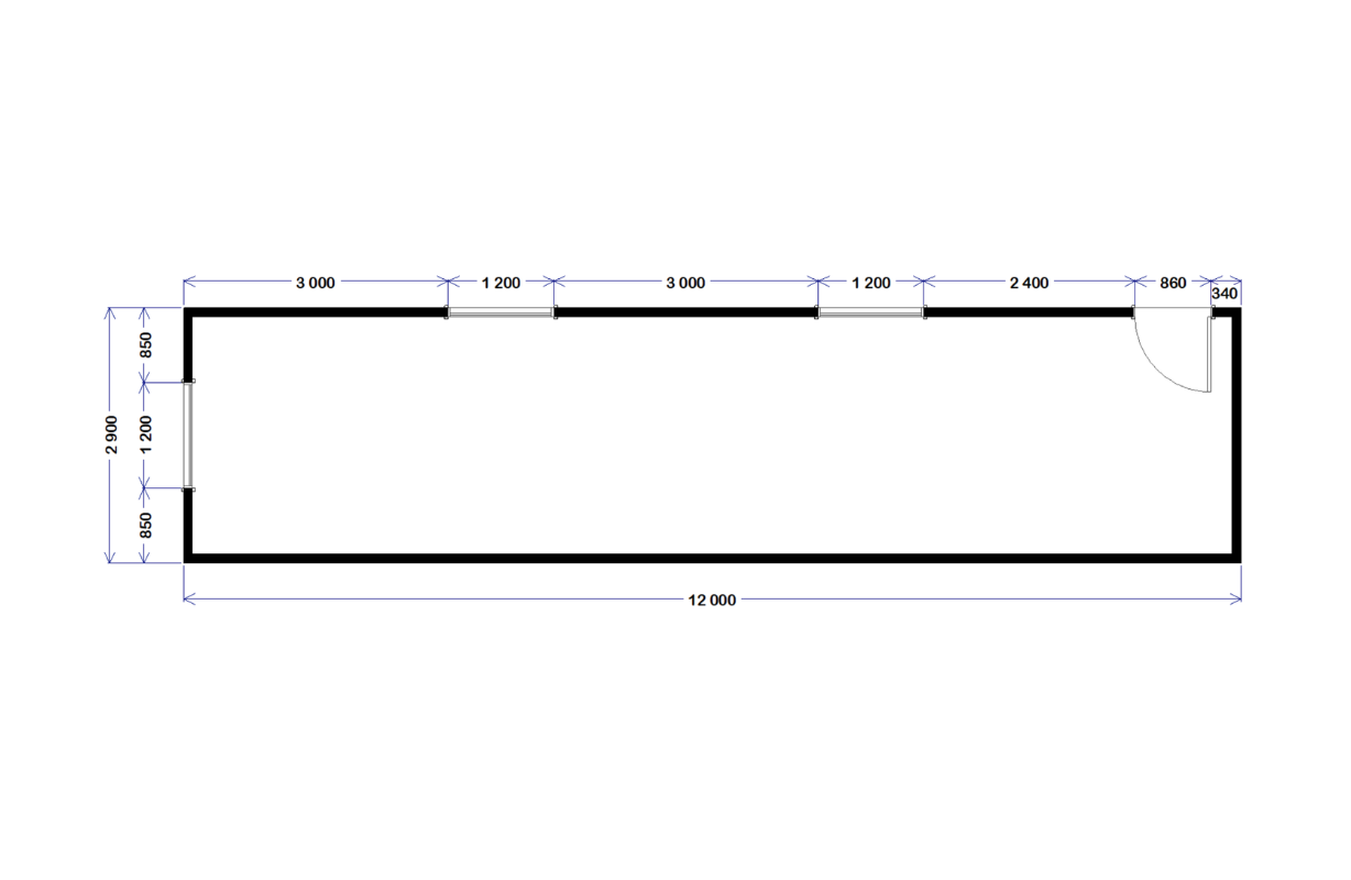 Site Office - 12.0m x 2.9m