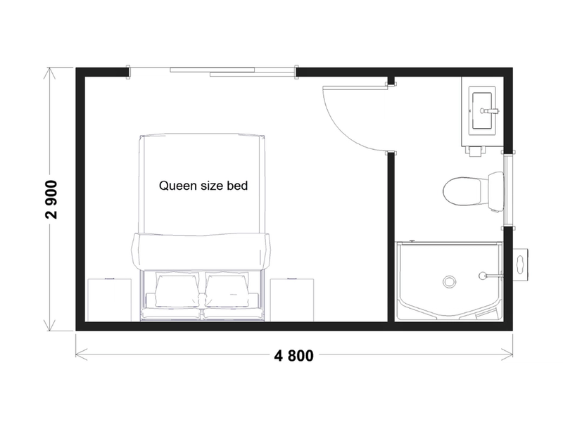 Sleepout - 4.8m x 2.9m with Bathroom