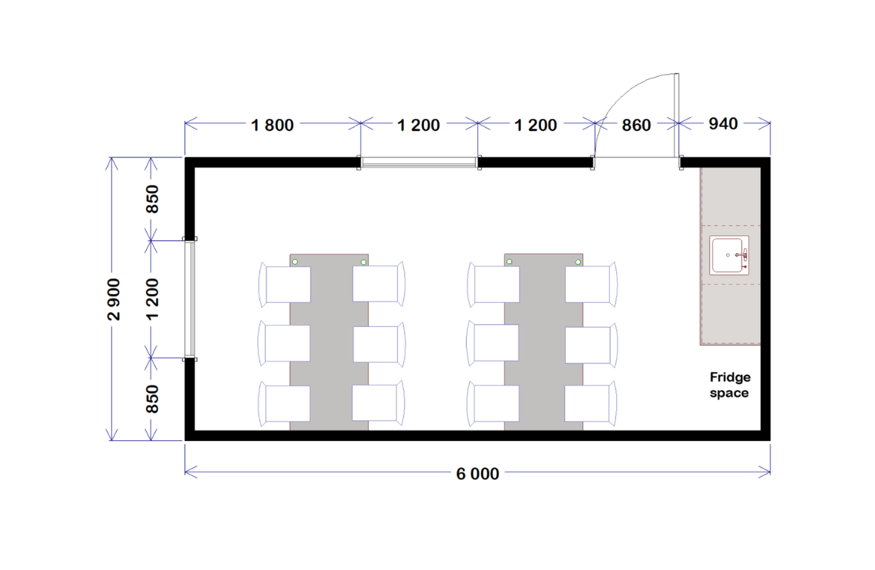 Lunch Room - 6.0m x 2.9m 