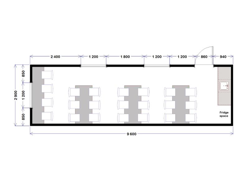 Lunch Room - 9.6m x 2.9m