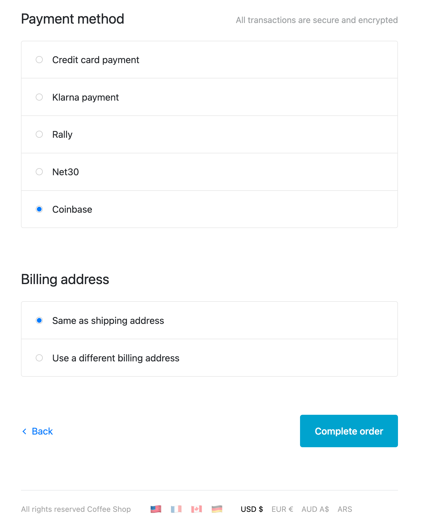 Custom Payment Gateways and Methods | Swell Developer Center