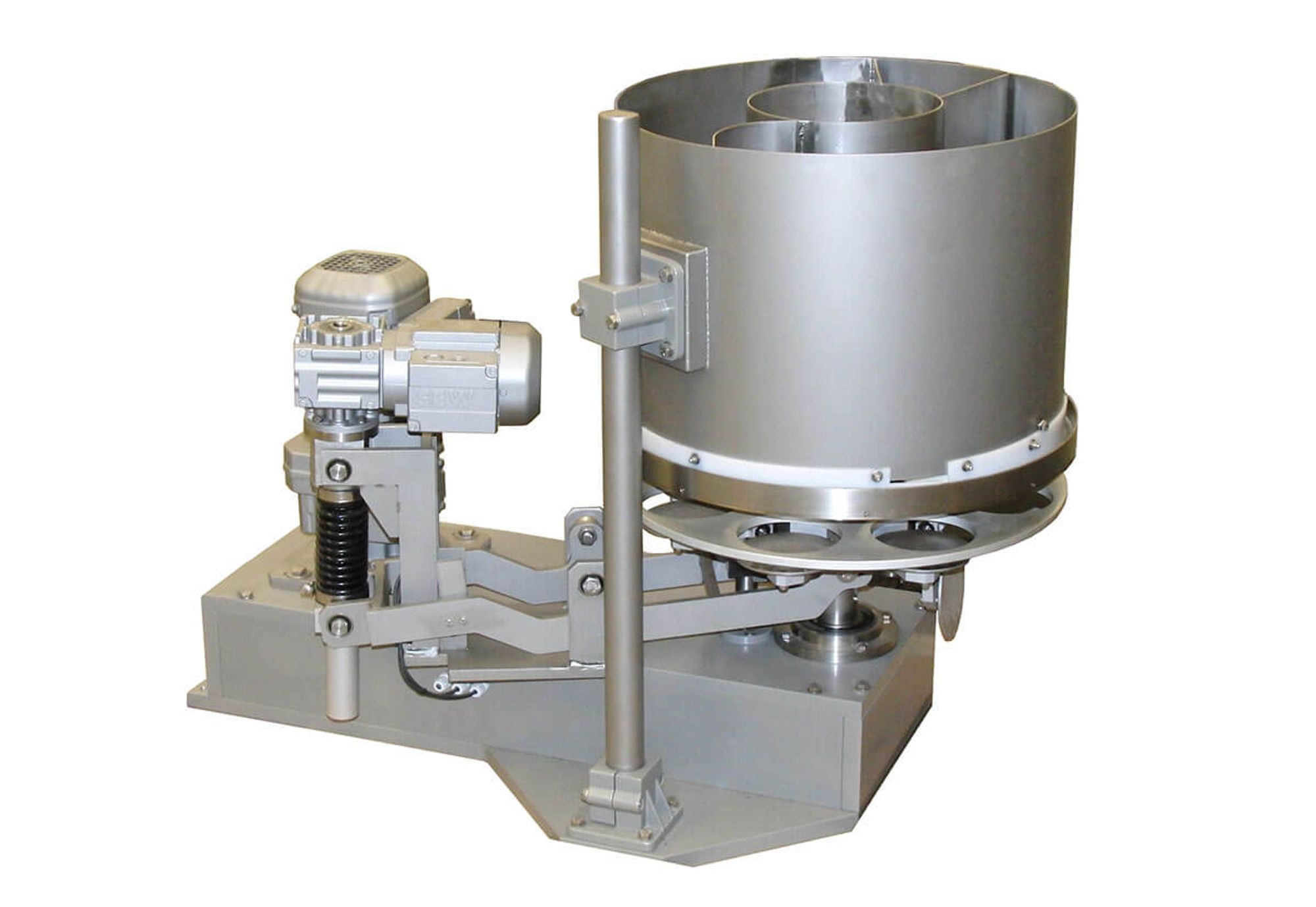 A Hastamat doser portioning free-flowing product into containers.