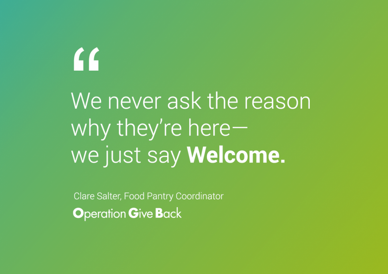 Operation Give Back Operation Give Back
