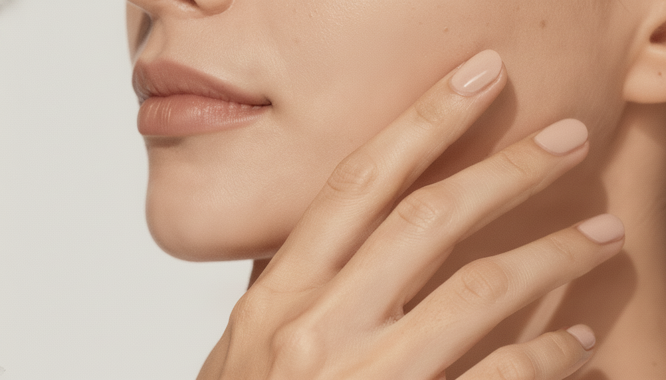 Healthy skin mood with a clearly defined side profile line