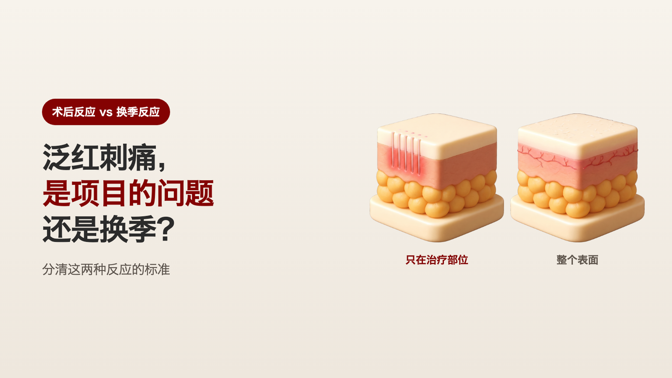 区分换季泛红和医美术后刺痛的封面图