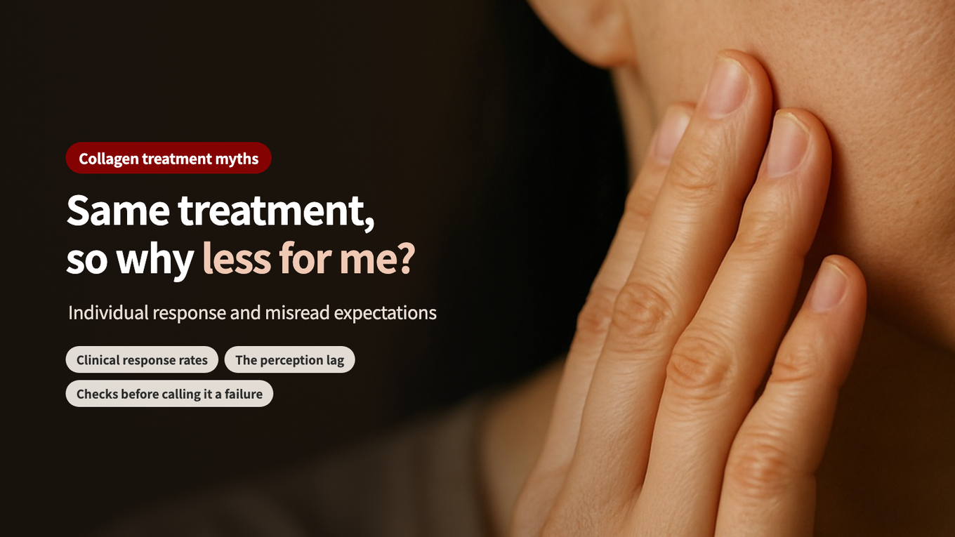 Why the same collagen treatment can work less for you - individual response and misread expectations