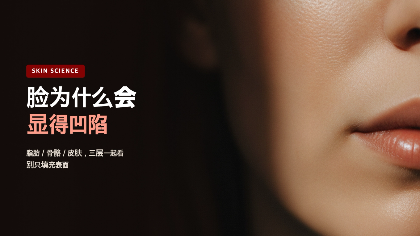 面部凹陷的真正原因 - 脂肪/骨骼/皮肤三层要看，避免只填充表面的误区