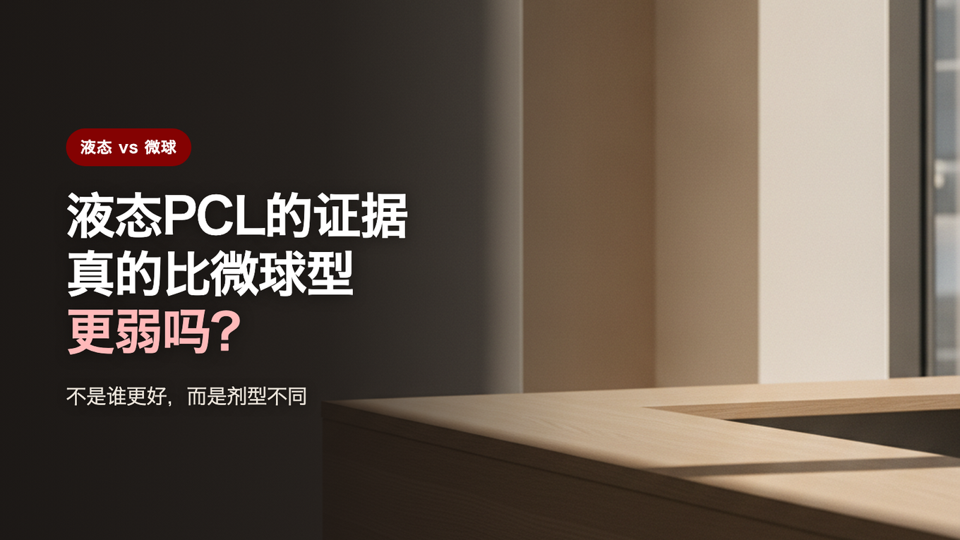 液态PCL的证据比微球型弱吗?不是谁更好,而是剂型不同