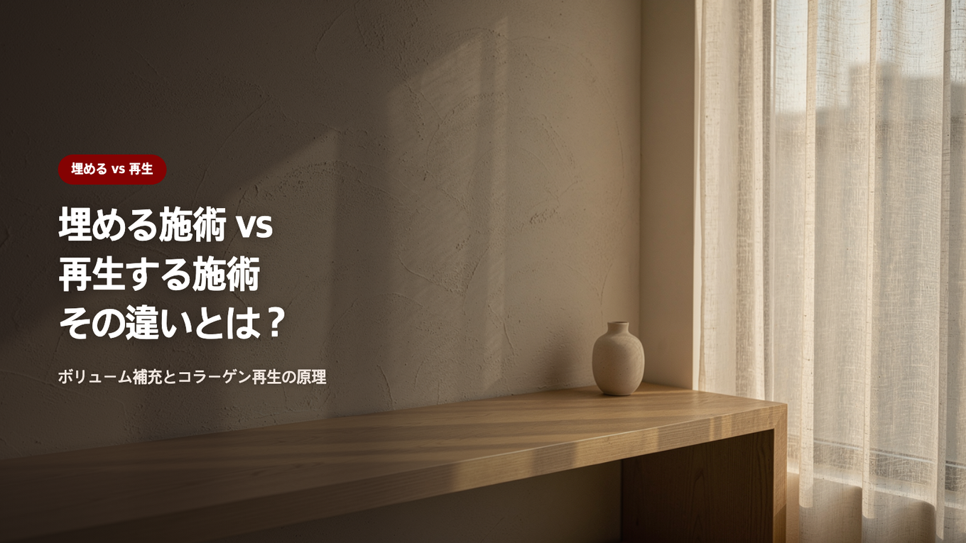 フィラーとコラーゲンブースターの違い / ボリューム補充と肌のコラーゲン再生の原理