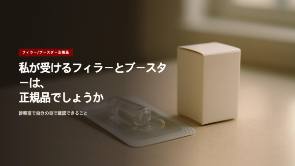 私が受けるフィラーやブースターは正規品?診察室で自分の目で確認できること