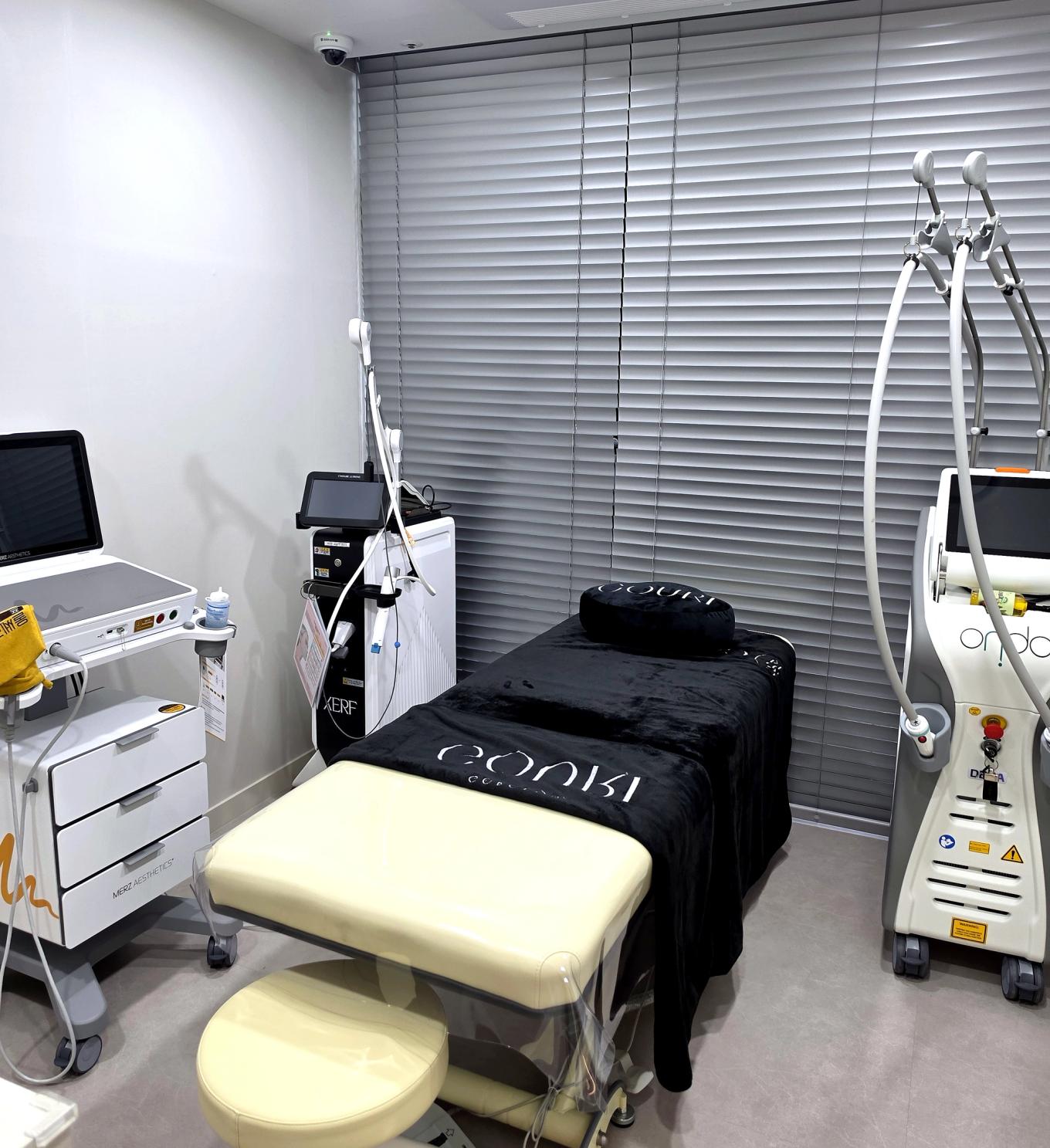 Forever's treatment room in Myeongdong with real, in-place equipment you can verify for yourself
