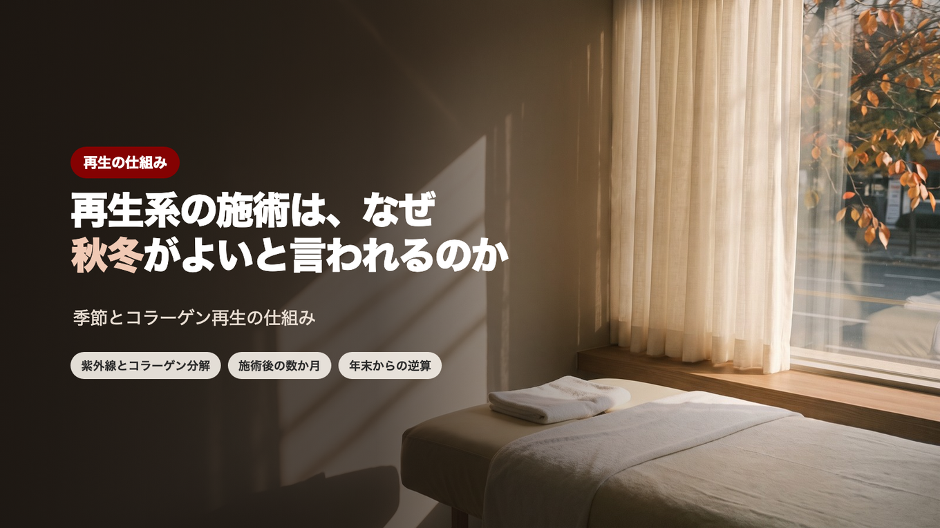 再生系の施術はなぜ秋冬がよいと言われるのか - 紫外線・季節とコラーゲン再生の仕組み