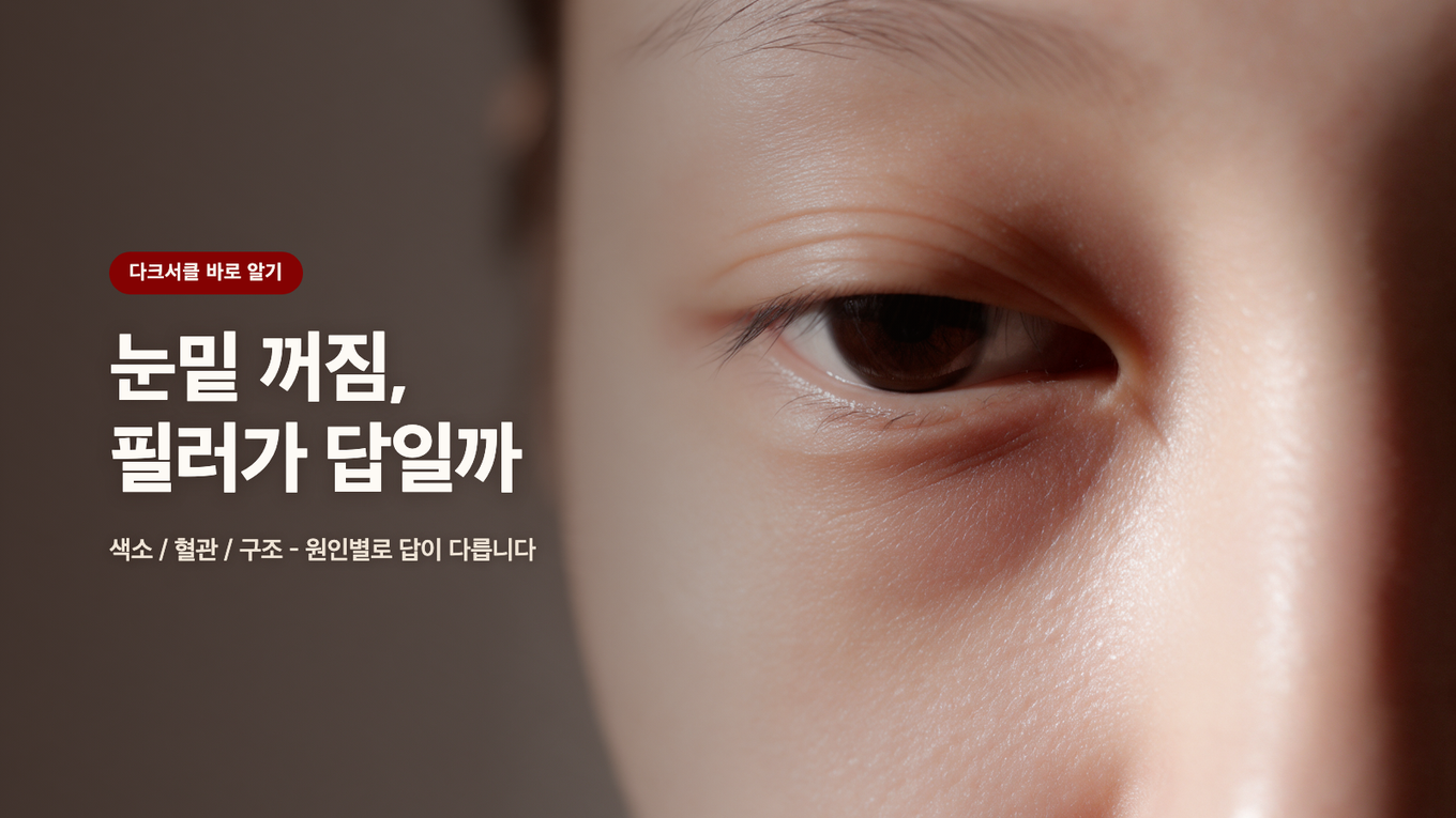 눈밑 꺼짐, 필러가 답일까 - 색소/혈관/구조, 원인별로 답이 다릅니다