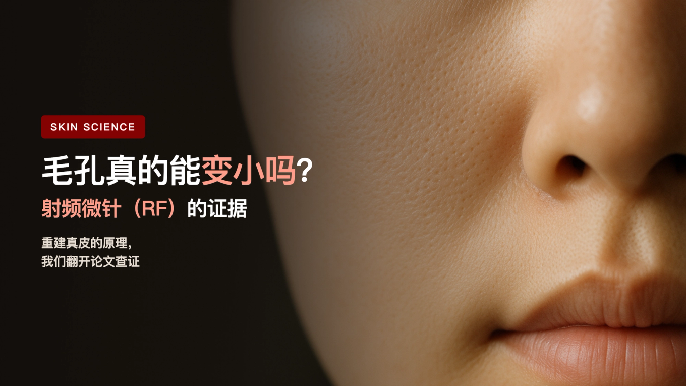 毛孔真的能变小吗 - 射频微针（RF）重建真皮的证据，翻开论文查证