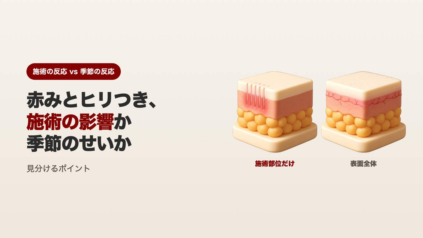 季節の変わり目の赤みと施術後のヒリつきを見分けるポイント