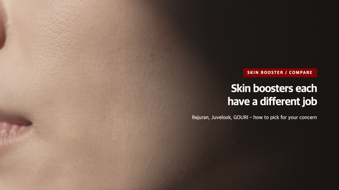 Each Skin Booster Has Its Own Purpose - Rejuran, Juvelook, GOURI: Choosing Based on Your Concerns