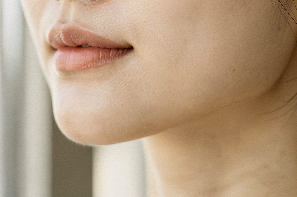 Soft-focus photo of healthy, smooth skin with a natural glow