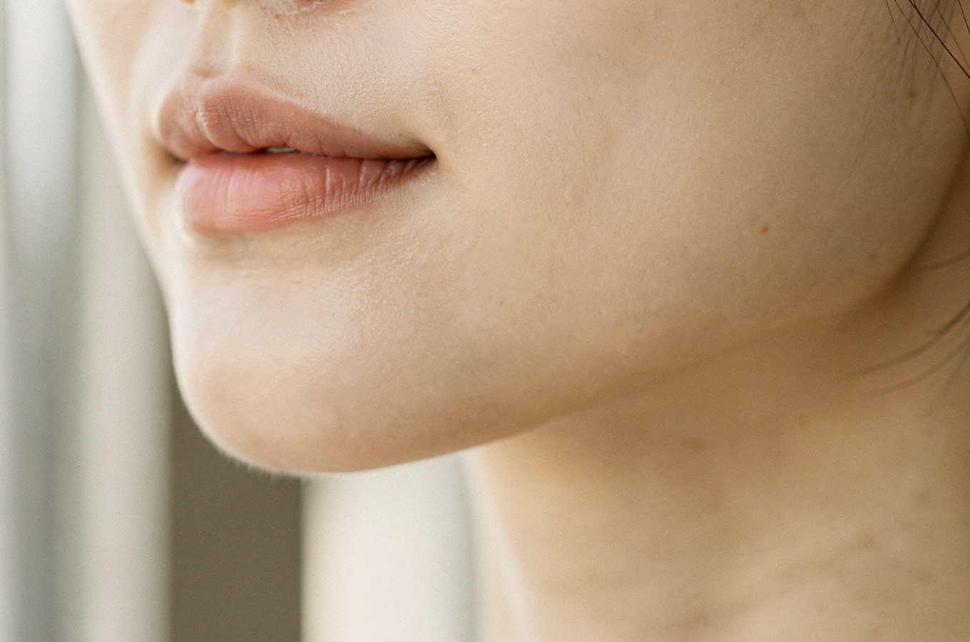 Soft-focus photo of healthy, smooth skin with a natural glow