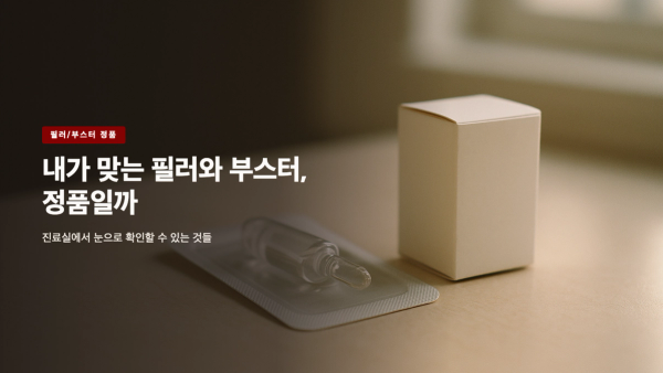 내가 맞는 필러와 부스터, 정품일까 - 진료실에서 눈으로 확인할 수 있는 것들