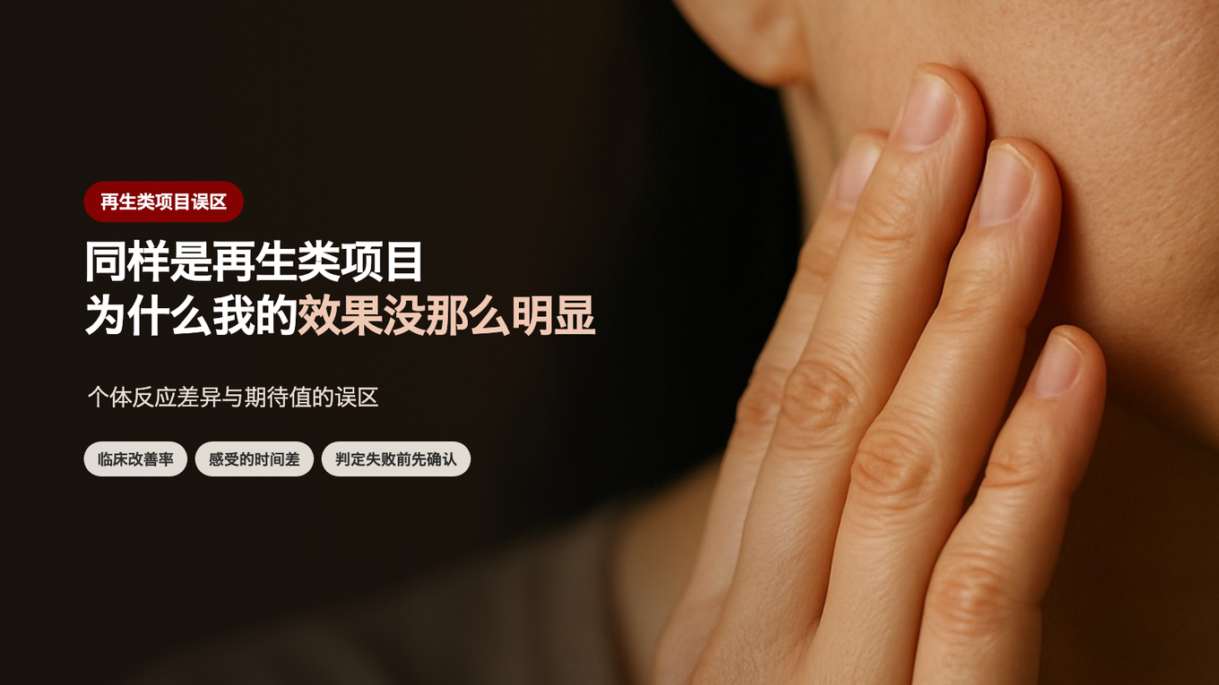 同样是再生类项目，为什么我的效果没那么明显 - 个体反应差异与期待值的误区