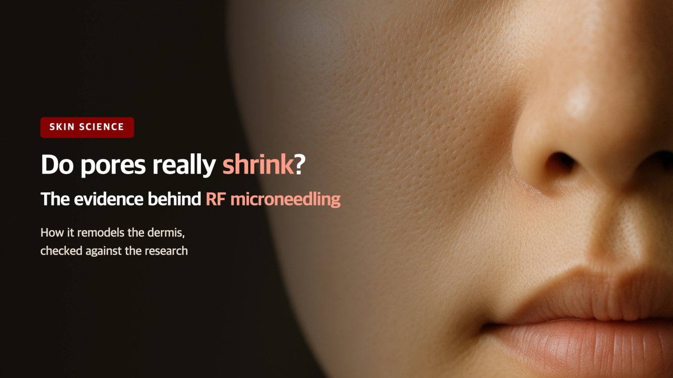 Do pores really shrink? The evidence behind RF microneedling remodeling the dermis, checked against the research