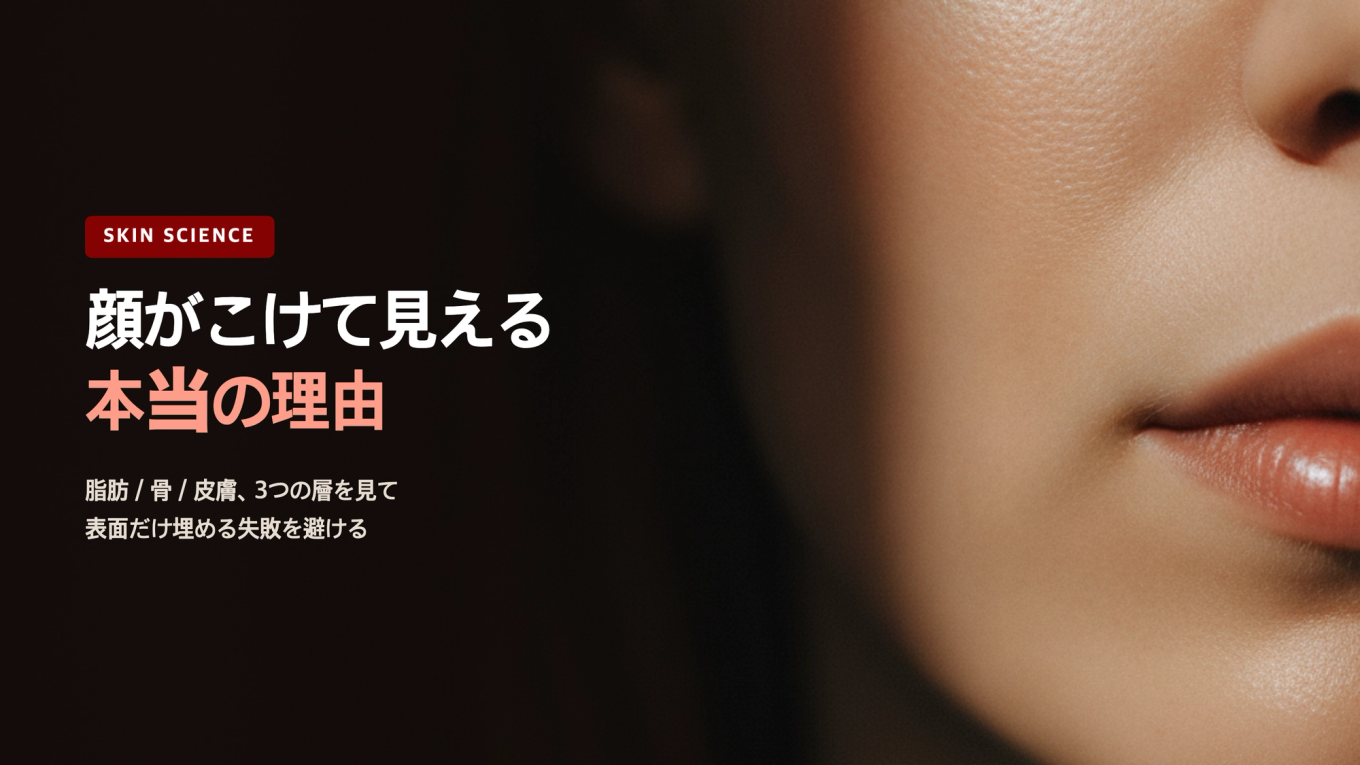 顔がこけて見える本当の理由 - 脂肪/骨/皮膚の3層で見れば、表面だけ埋める失敗を避けられます