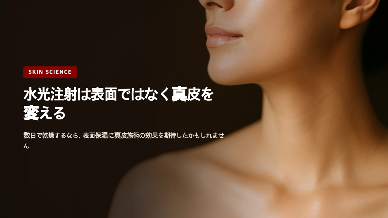 水光は表面ではなく真皮 - 内側が潤ってこそ長続きする