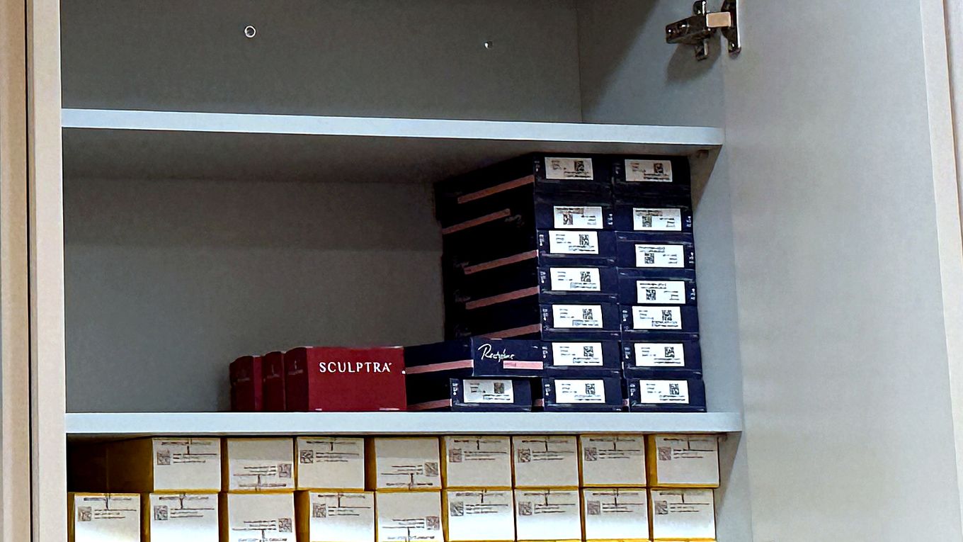 Storage of genuine treatment materials at our Myeongdong clinic - knowing what goes in is the starting point for any procedure