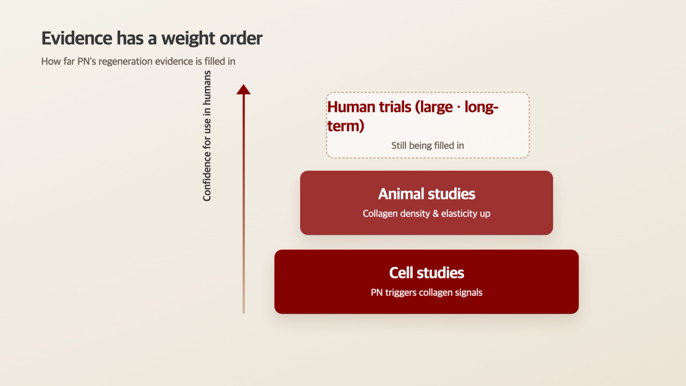 Scientific evidence gains weight moving from cell experiments to animal studies to human clinical trials