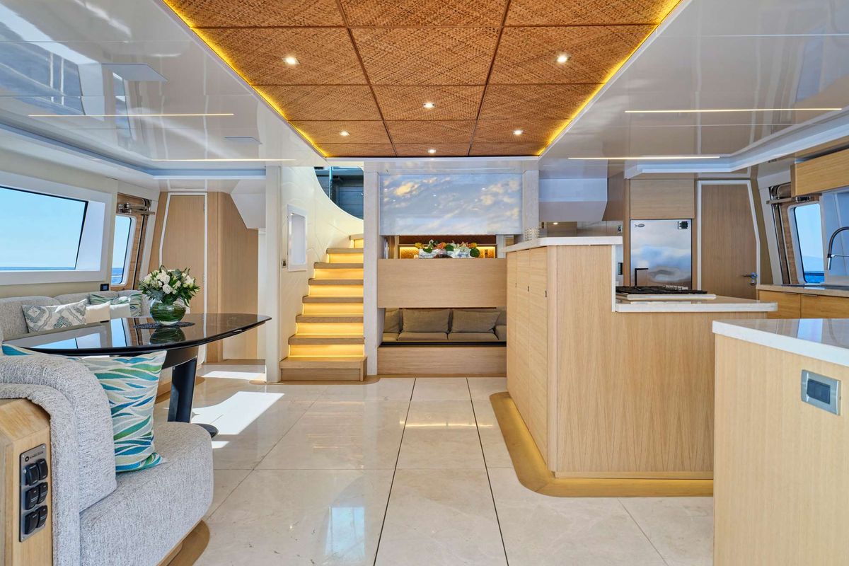 Refit 2024 - Main Saloon with open kitchen