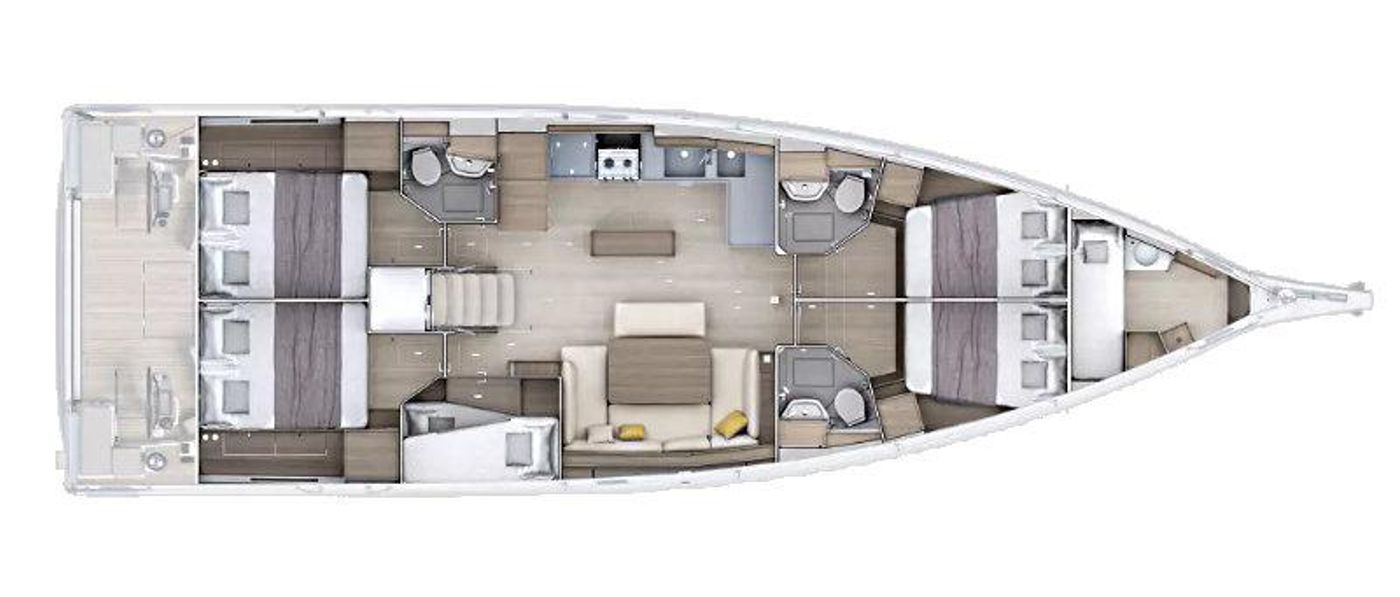 Oceanis 52 - Deck Layout
