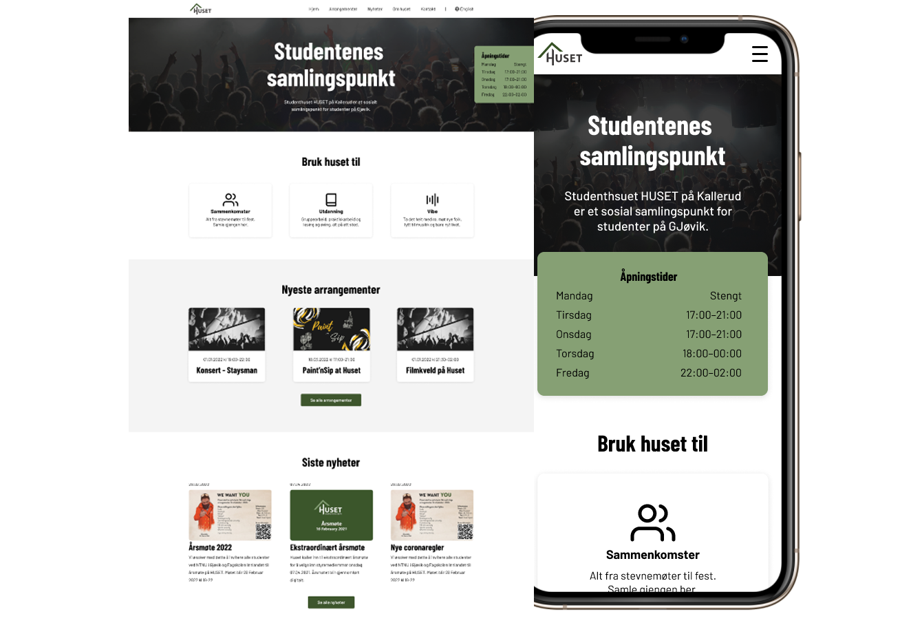 For the bachelor project our task was to completely redesign and redevelop the website for the student house at Gjøvik. We got to test our fullstack knowledge, fully designing and developing a website from scratch. Read more...