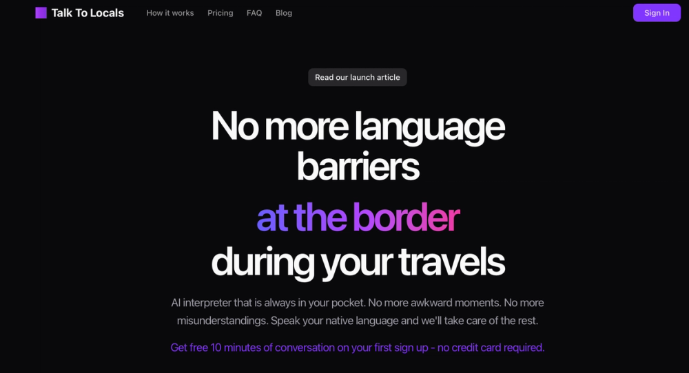 Image for Talk To Locals