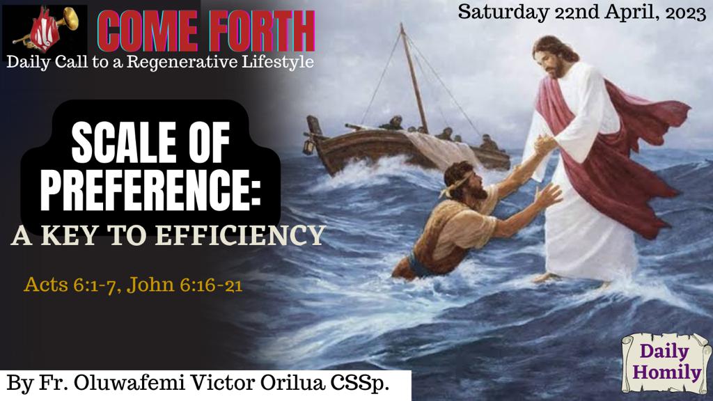 SCALE OF PREFERENCE: A KEY TO EFFICIENCY, By Fr Oluwafemi Victor Orilua CSSp