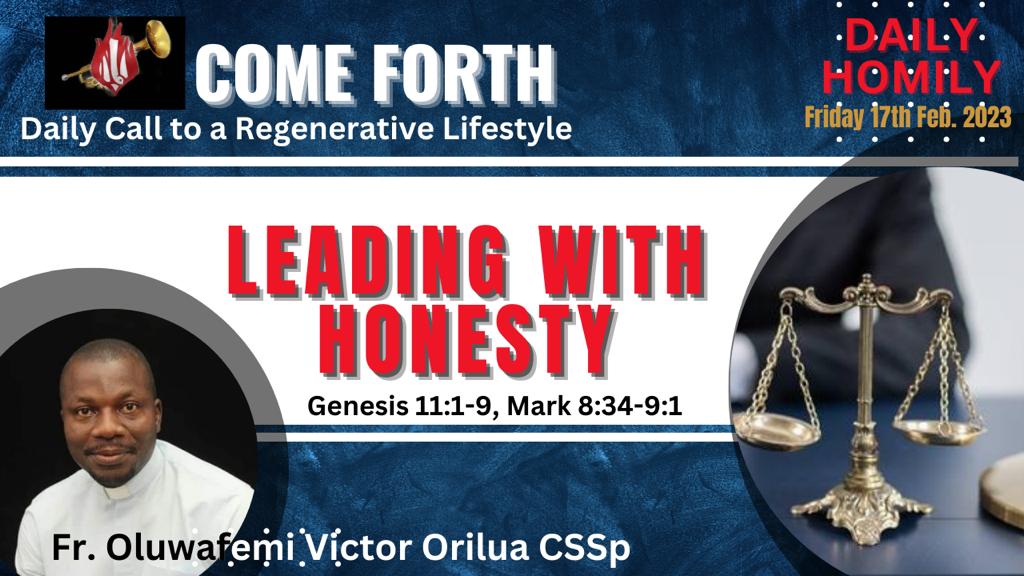 LEADING WITH HONESTY, Fr Oluwafemi Victor Orilua, CSSp